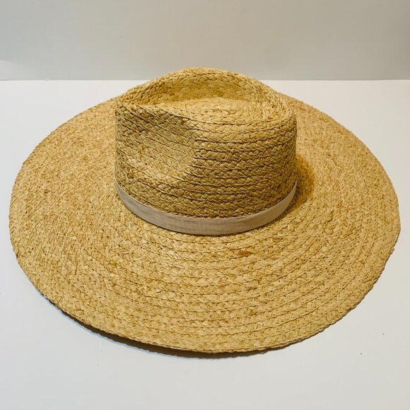 COPY - Hat Attack Sun Hat Braided Straw Wide Brim Summer Beach Women\'s Beige New main image 8